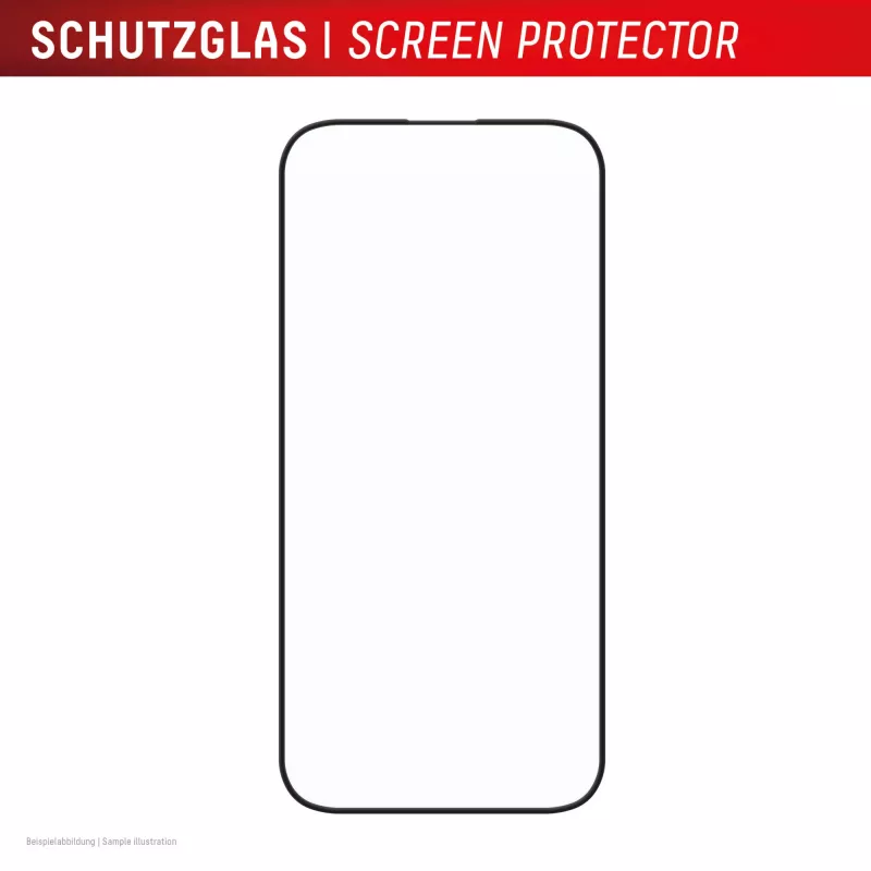 Pellicola protettiva per schermo Displex Premium Anti-Reflex (copertura totale antiriflesso, 10H) per Apple iPhone 16 Pro, cornice di montaggio Eco, copertura totale