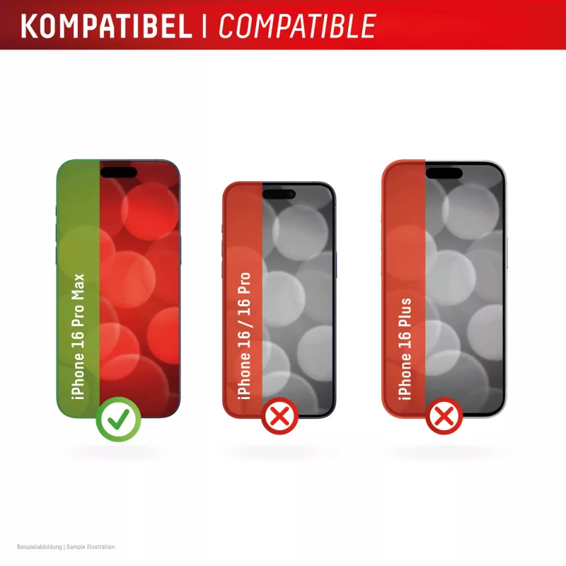 Pellicola privacy Displex (10H) per Apple iPhone 16 Pro Max, cornice di montaggio Eco, filtro privacy