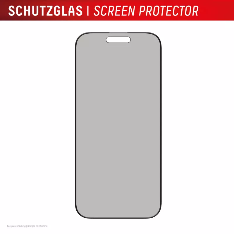Pellicola privacy Displex (10H) per Apple iPhone 16 Pro Max, cornice di montaggio Eco, filtro privacy