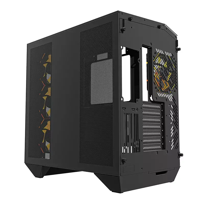 Case per computer Darkflash DY470 ATX nero con 4 ventole e supporto GPU