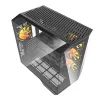 Case per computer Darkflash DY470 ATX nero con 4 ventole e supporto GPU