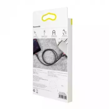Cavo USB-A a Lightning Baseus CALKLF-C19 2 m – corpo in alluminio, 1,5 A, nero/rosso