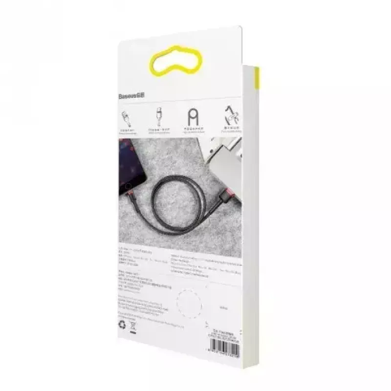 Cavo USB-A a Lightning Baseus CALKLF-C19 2 m – corpo in alluminio, 1,5 A, nero/rosso
