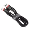 Cavo USB-A a Lightning Baseus CALKLF-C19 2 m – corpo in alluminio, 1,5 A, nero/rosso