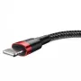 Cavo USB-A a Lightning Baseus CALKLF-C19 2 m – corpo in alluminio, 1,5 A, nero/rosso