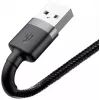 Cavo USB-A a Lightning Baseus Cafule (CALKLF-CG1) – treccia in nylon, QC3.0 1,5 A, 2 m, grigio/nero
