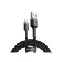Cavo USB-A a Lightning Baseus Cafule (CALKLF-CG1) – treccia in nylon, QC3.0 1,5 A, 2 m, grigio/nero