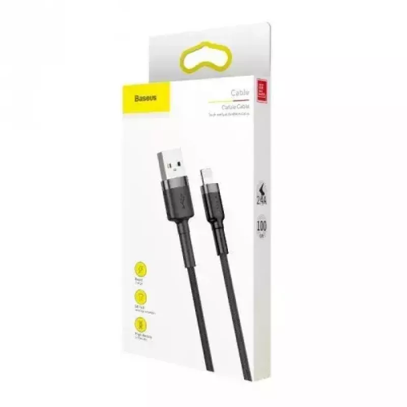 Baseus Cafule CALKLF-AG1 cavo da USB-A a Lightning, 2,4 A, 0,5 m, nero/grigio