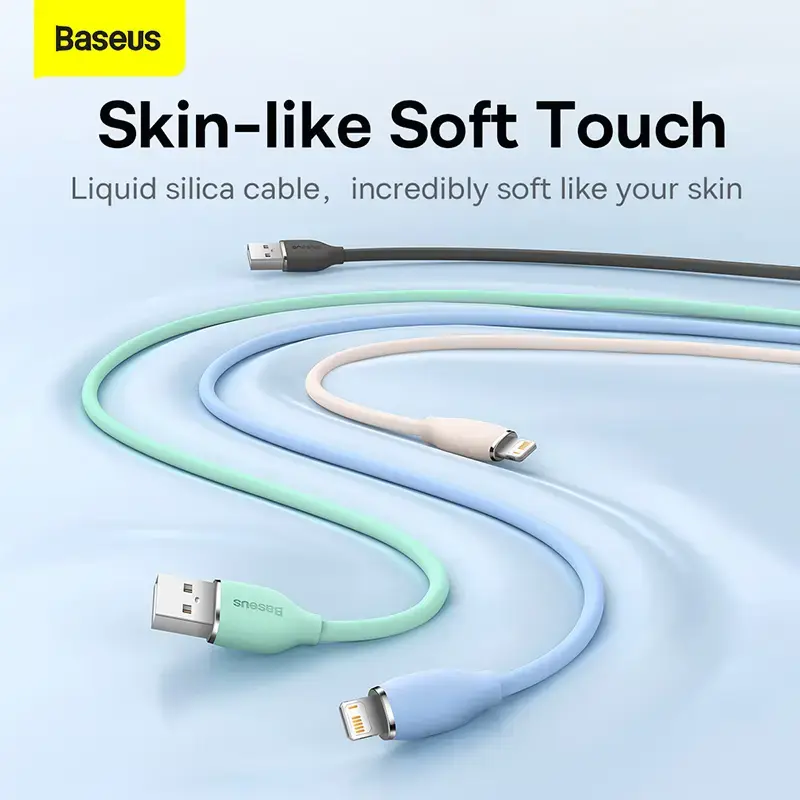 Cavo dati USB 2.0 Baseus Jelly Lightning a USB-A 1,2 m, nero