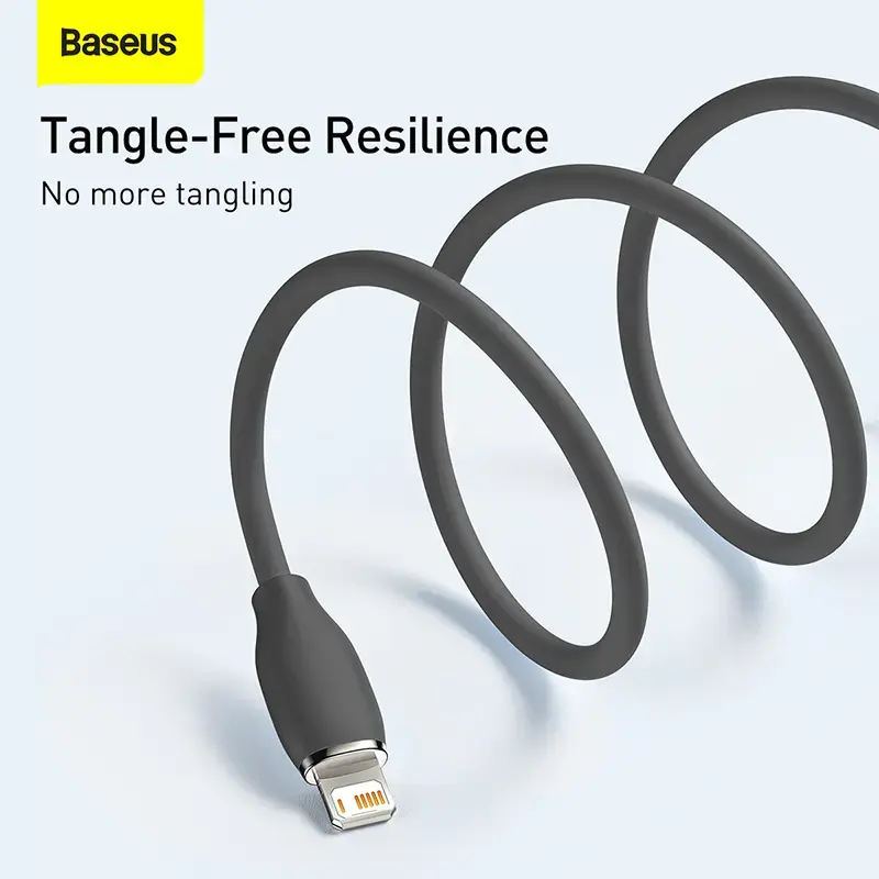 Cavo dati USB 2.0 Baseus Jelly Lightning a USB-A 1,2 m, nero