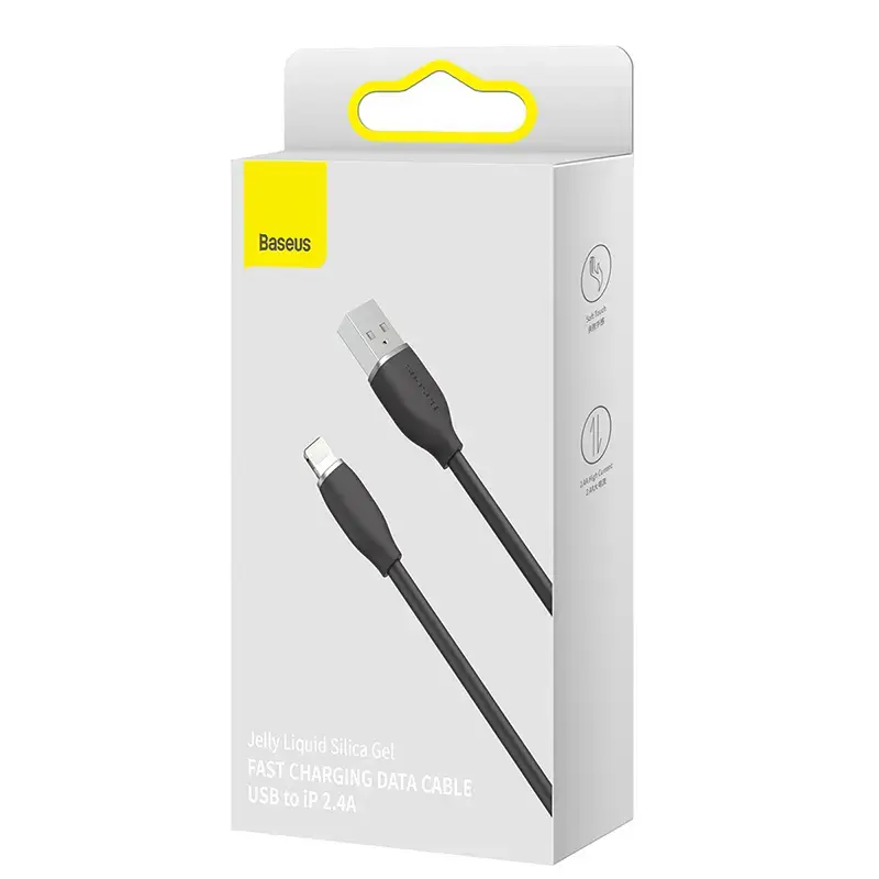 Cavo dati USB 2.0 Baseus Jelly Lightning a USB-A 1,2 m, nero
