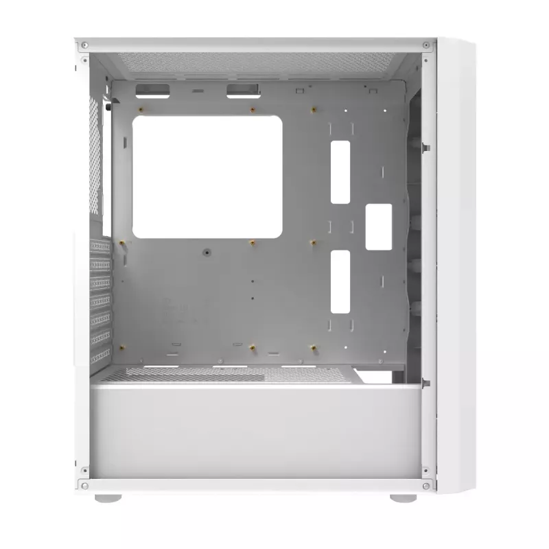 Case per computer Darkflash DK351, bianco, con 4 ventole RGB
