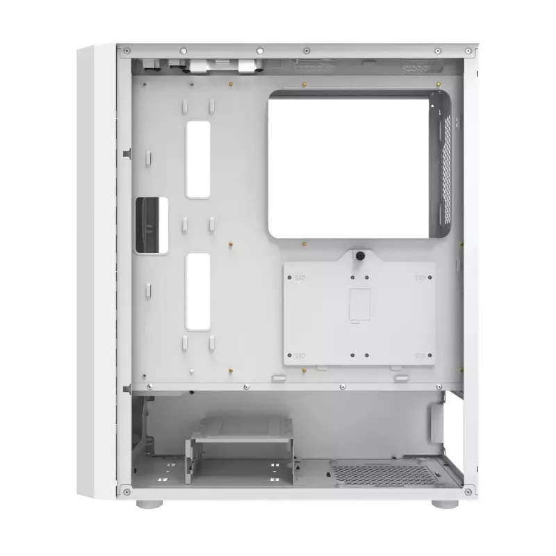 Case per computer Darkflash DK351, bianco, con 4 ventole RGB
