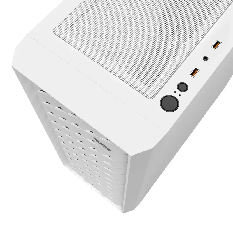 Case per computer Darkflash DK351, bianco, con 4 ventole RGB