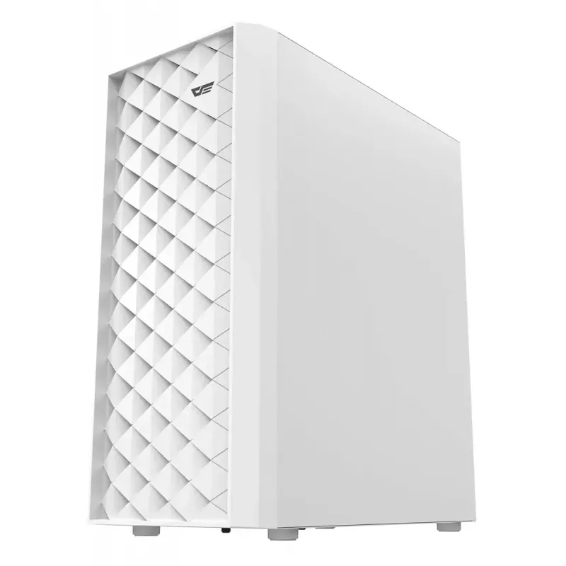 Case per computer Darkflash DK351, bianco, con 4 ventole RGB