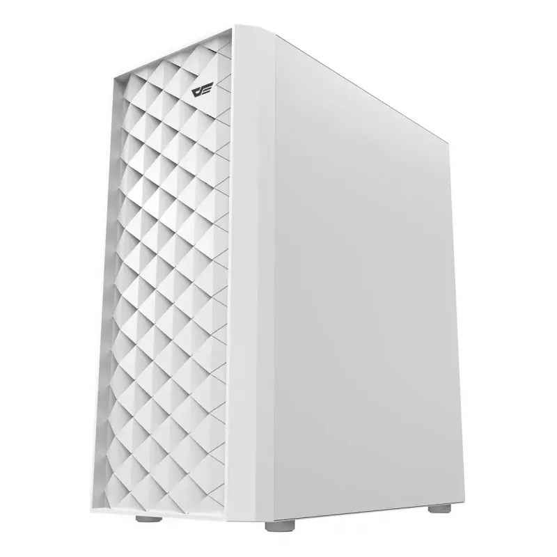 Case per computer Darkflash DK351, bianco, con 4 ventole RGB