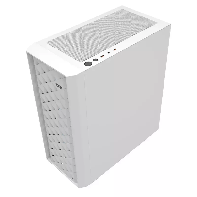 Case per computer Darkflash DK351, bianco, con 4 ventole RGB