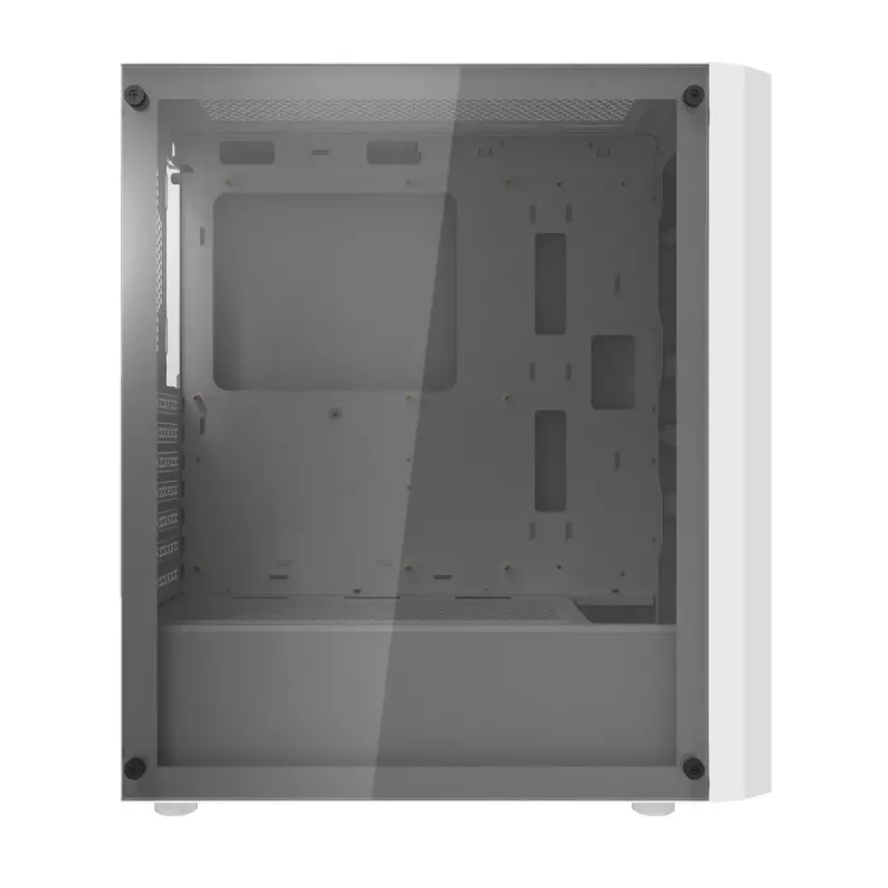 Case per computer Darkflash DK351, bianco, con 4 ventole RGB