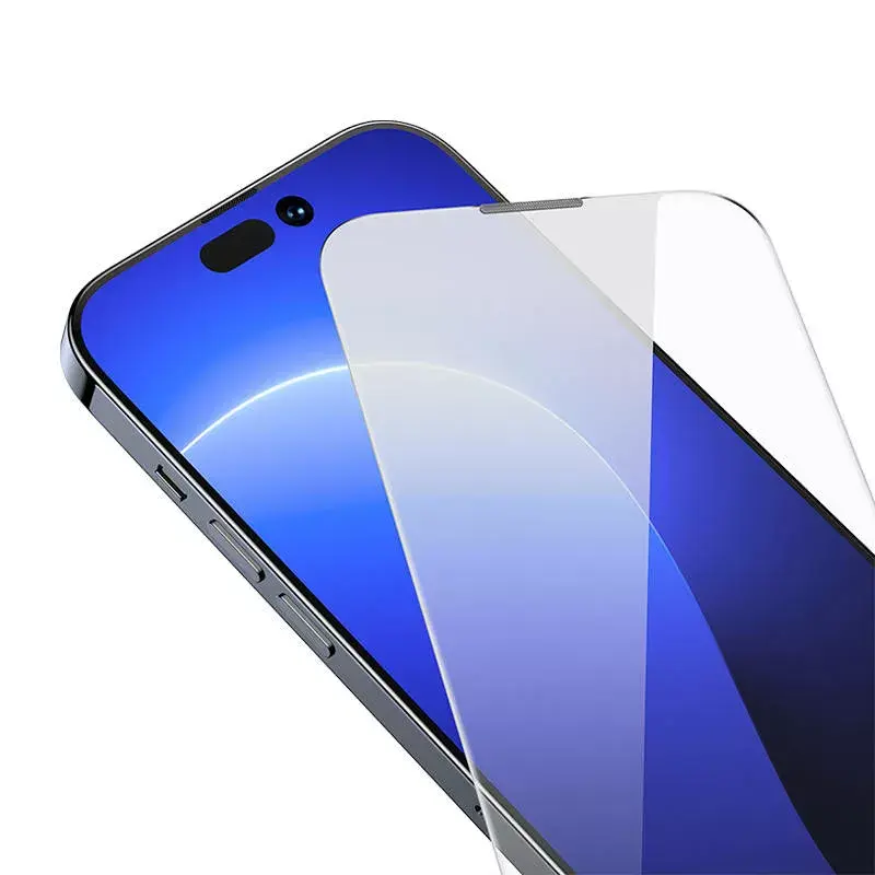 Pellicola protezione display in vetro temperato Baseus Crystal per iPhone 14 Pro 0,3 mm, antipolvere, 2 pz.