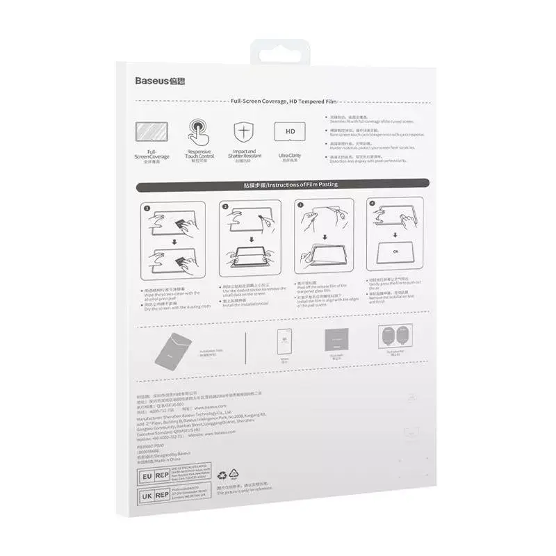 Pellicola protettiva in vetro Baseus Crystal per Huawei MatePad Pro 11 — temperato 0,3 mm