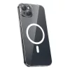 Custodia per cellulare Baseus Magnetic Crystal Clear per iPhone 13, trasparente, con protezione schermo in vetro temperato