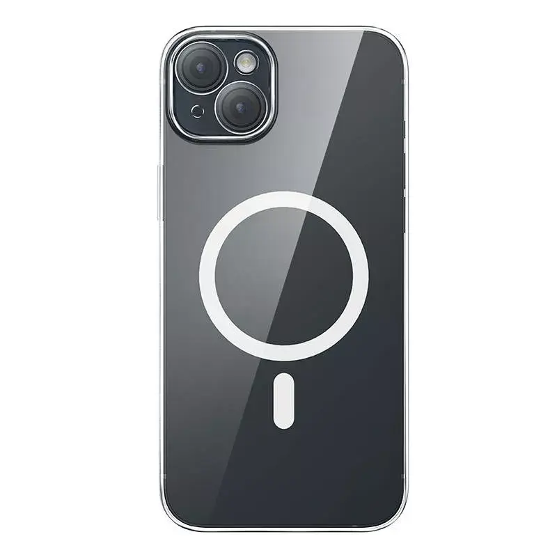 Custodia per cellulare Baseus Magnetic Crystal Clear per iPhone 13, trasparente, con protezione schermo in vetro temperato