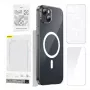 Custodia per cellulare Baseus Magnetic Crystal Clear per iPhone 13, trasparente, con protezione schermo in vetro temperato