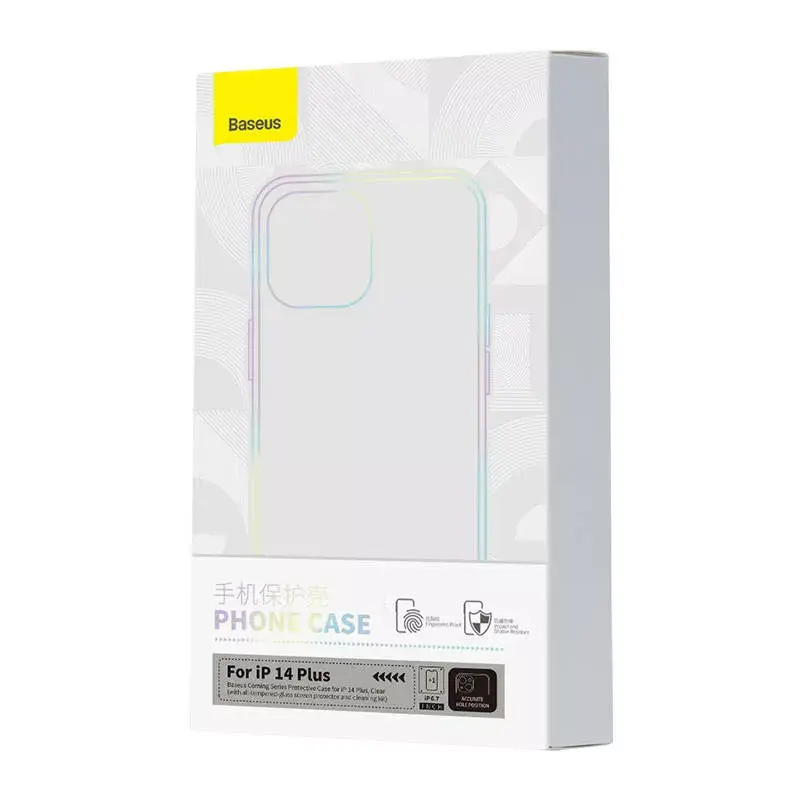 Custodia protettiva trasparente con vetro temperato di Baseus per iPhone 14 Plus (P60112202201-02)