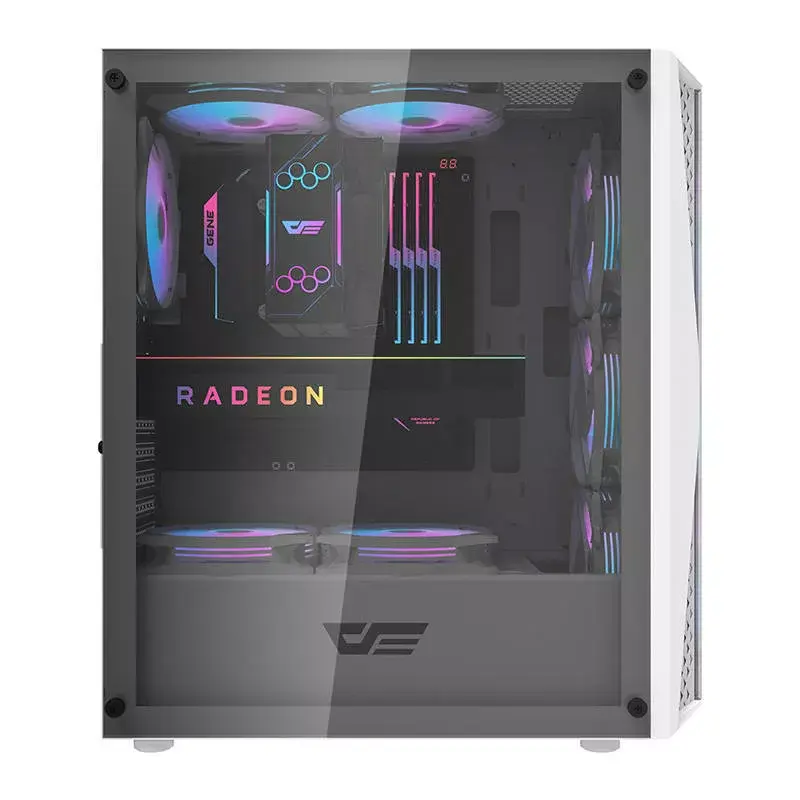 Case per PC Darkflash DK352 Plus ATX nero e bianco