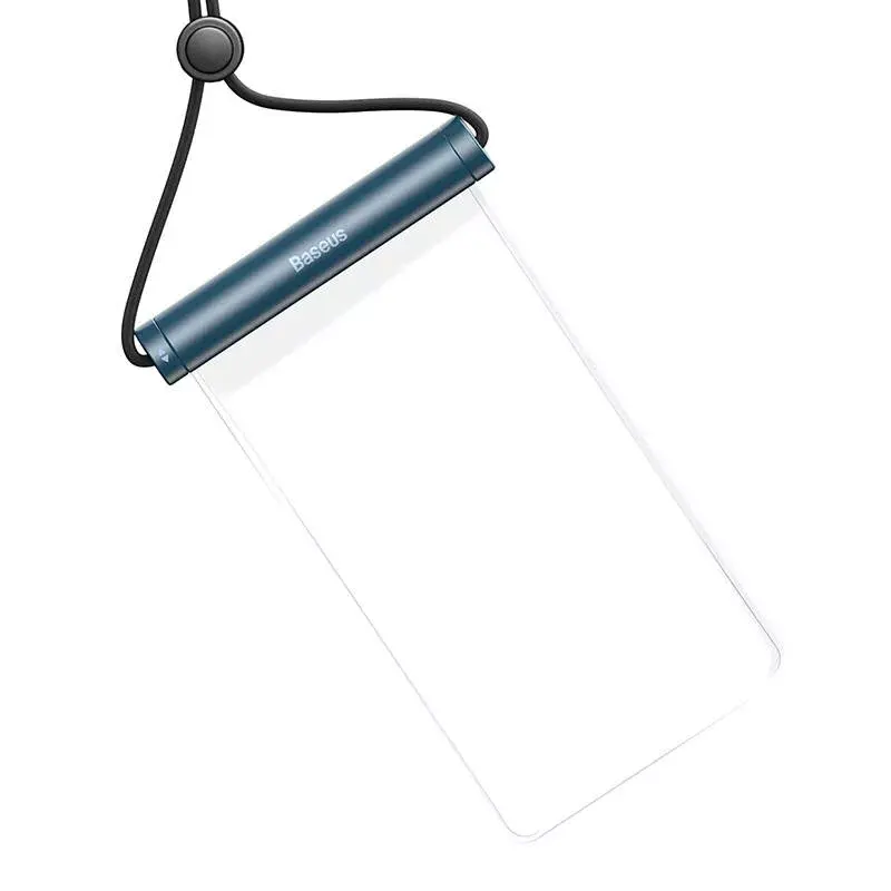 Custodia impermeabile per telefono Baseus AquaGlide chiusura scorrevole cilindrica — blu