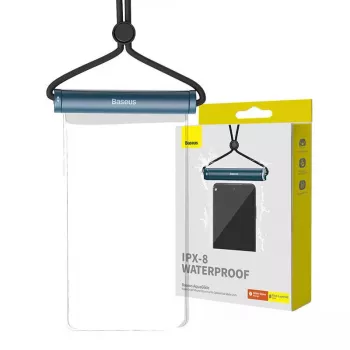 Custodia impermeabile per telefono Baseus AquaGlide chiusura scorrevole cilindrica — blu
