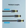 Cavo patch Ethernet Vention Cat.8 S/FTP 1 m nero RJ-45 placcato oro