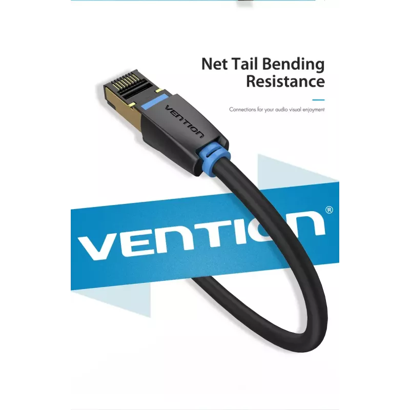 Cavo patch Ethernet Vention Cat.8 S/FTP 1 m nero RJ-45 placcato oro