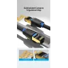 Cavo patch Ethernet Vention Cat.8 S/FTP 1 m nero RJ-45 placcato oro