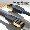 Cavo patch Ethernet Vention Cat.8 S/FTP 1 m nero RJ-45 placcato oro