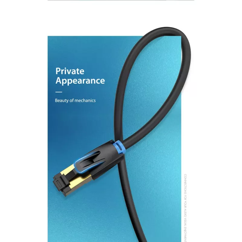 Cavo di rete Vention Cat.8 SFTP patch RJ-45 8m nero