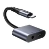 Adattatore audio 2-in-1 Joyroom SY-L01 Lightning a 3,5 mm + Lightning, nero