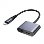 Adattatore audio 2-in-1 Joyroom SY-L01 Lightning a 3,5 mm + Lightning, nero