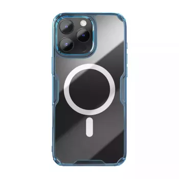 Custodia TPU Nillkin Nature per iPhone 16 Plus — magnetica, blu, custodia protettiva sottile