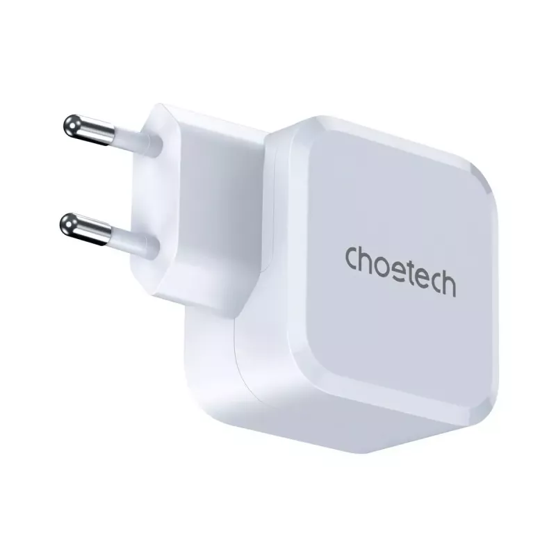 CHOETECH PD8007 caricabatterie GaN USB-C da 45 W, PD3.0, QC3.0, PPS, EU, bianco