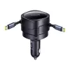 Caricabatterie da auto Baseus Enjoyment Max 60W con cavi USB-C integrati, uscita 60W