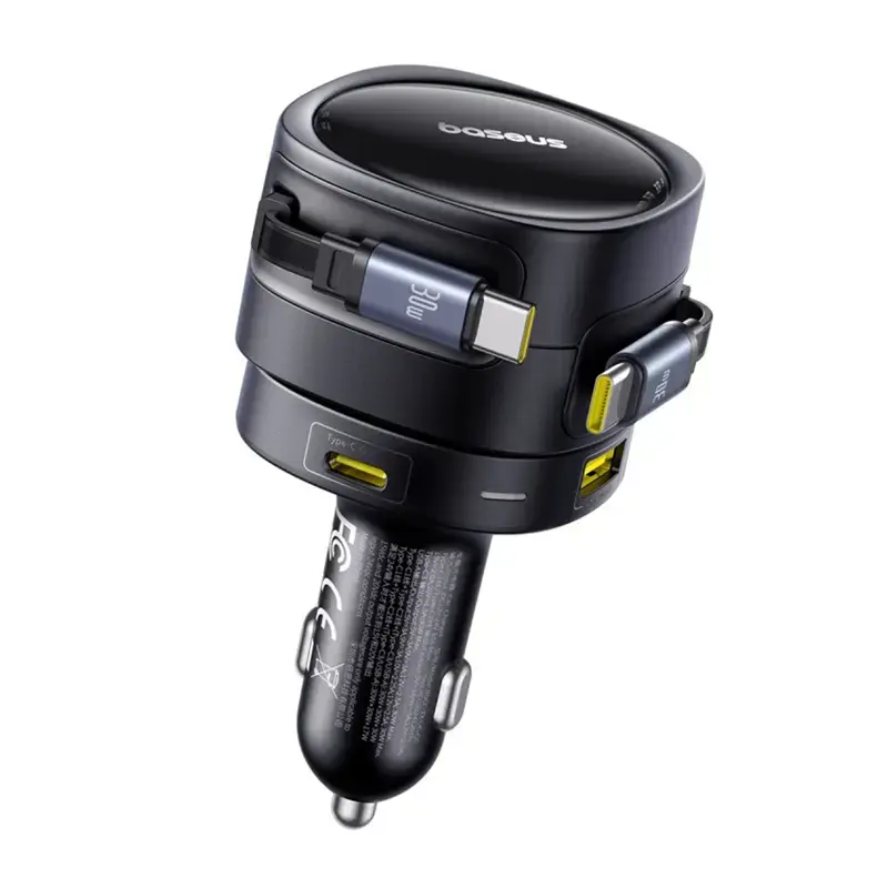 Caricabatterie da auto Baseus Enjoyment Max 90W con porte USB-C e USB-A