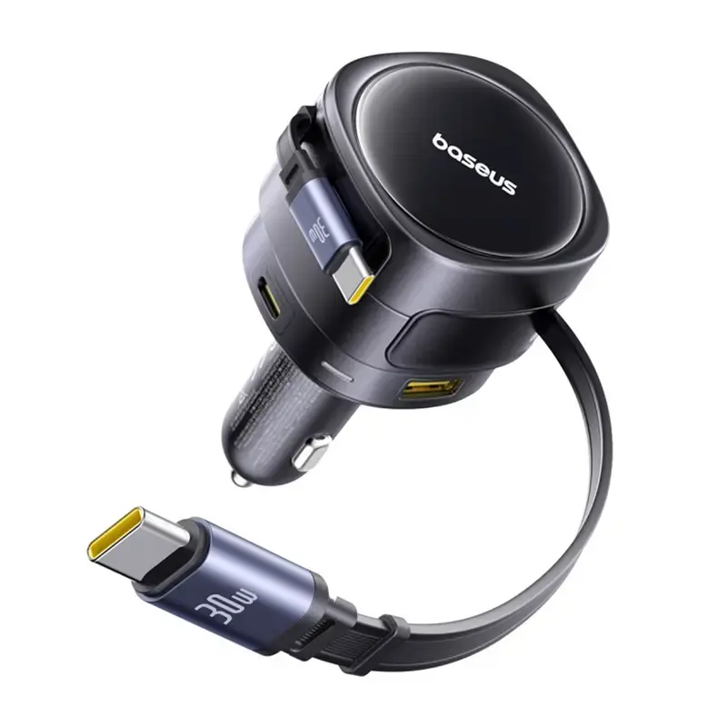 Caricabatterie da auto Baseus Enjoyment Max 90W con porte USB-C e USB-A