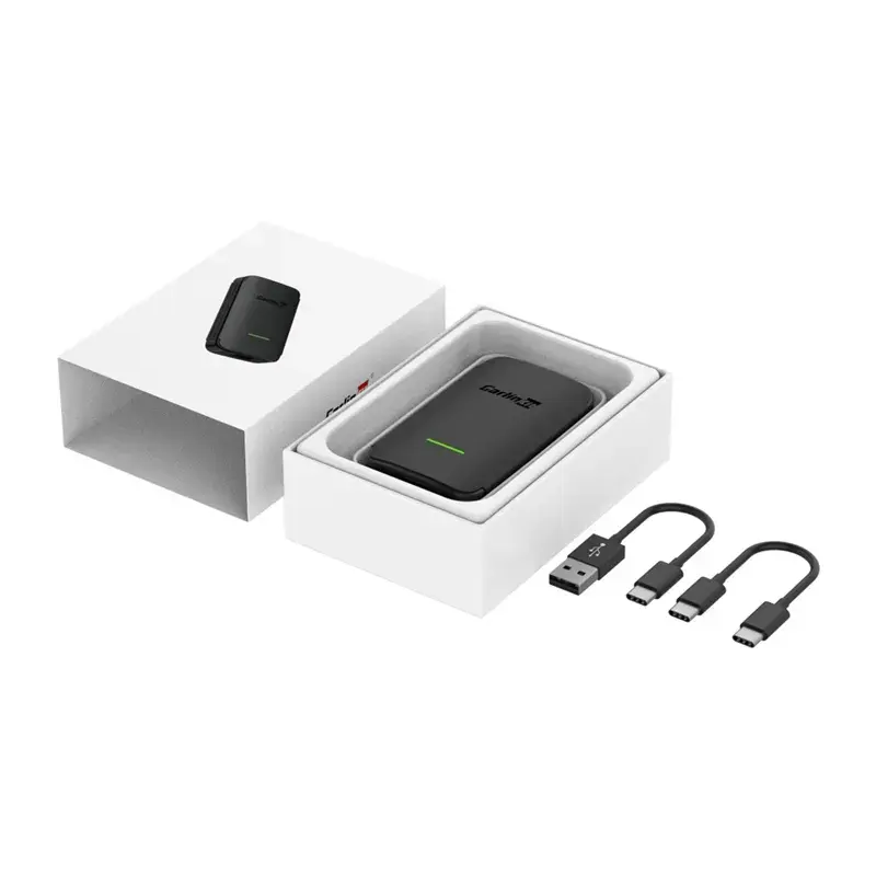 Adattatore wireless Carlinkit CPC200-A2A per Android Auto — WLAN 5 GHz/2,4 GHz, Bluetooth 5.2, USB-C, 5V 1A