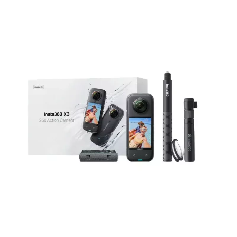 Videocamera 360 Insta360 X3 impermeabile 5.7K - Action camera 360° impermeabile Insta360 X3 5.7K
