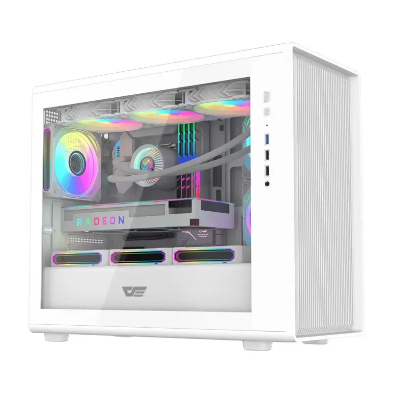 Case per computer Darkflash DB460M Micro ATX bianco