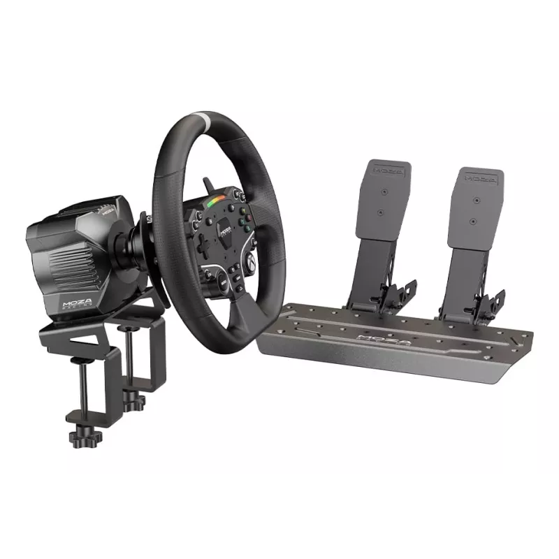 Bundle Moza Racing R3 per XBOX e PC, volante + pedale, PC, Xbox One, Xbox Series S, Xbox Series X, tasto Home, 360°, direct drive, regolabile