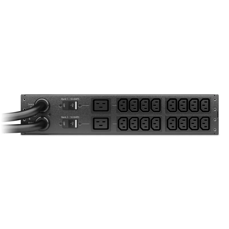 APC NetShelter Rack Automatic Transfer Switch, 2U, 32A, 230V, 2 IEC 309 IN, 16 C13, 2 C19 OUT, 50/60 Hz