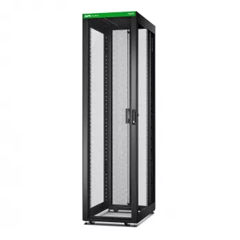 APC Easy Rack, 48U, nero, con tetto, ruote, piedini, 4 staffe e base, senza pannelli laterali, 2258H x 600B x 1000T mm