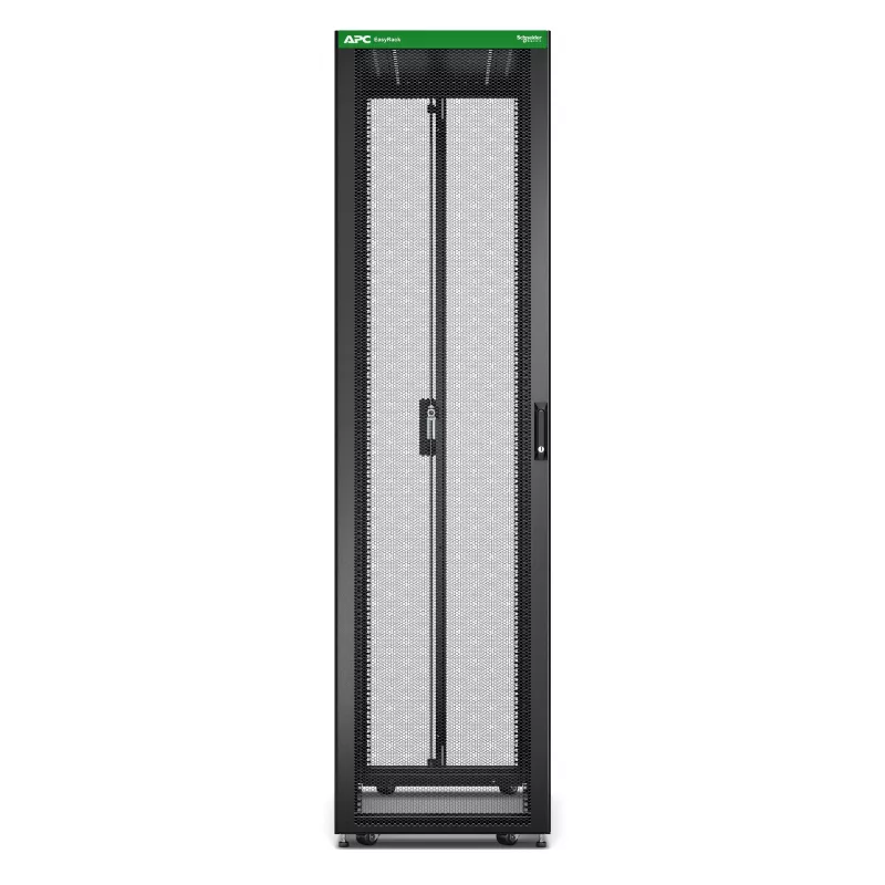 APC Easy Rack ER6800 armadio di rete, 48U, 19", 600 x 1000 mm, con tetto, rotelle, piedini, 4 staffe, con fondo, senza pannelli laterali, nero